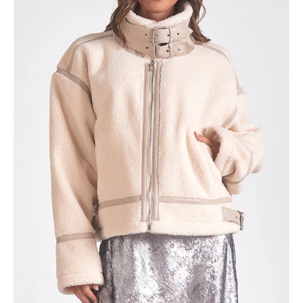 ELAN Cream Shearling Jacket